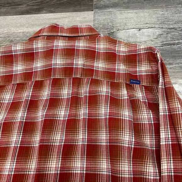 Pendleton Pioneer Shirt Red Plaid Mens Medium Merino Wool Blend Fitted Flannel - Picture 3 of 9